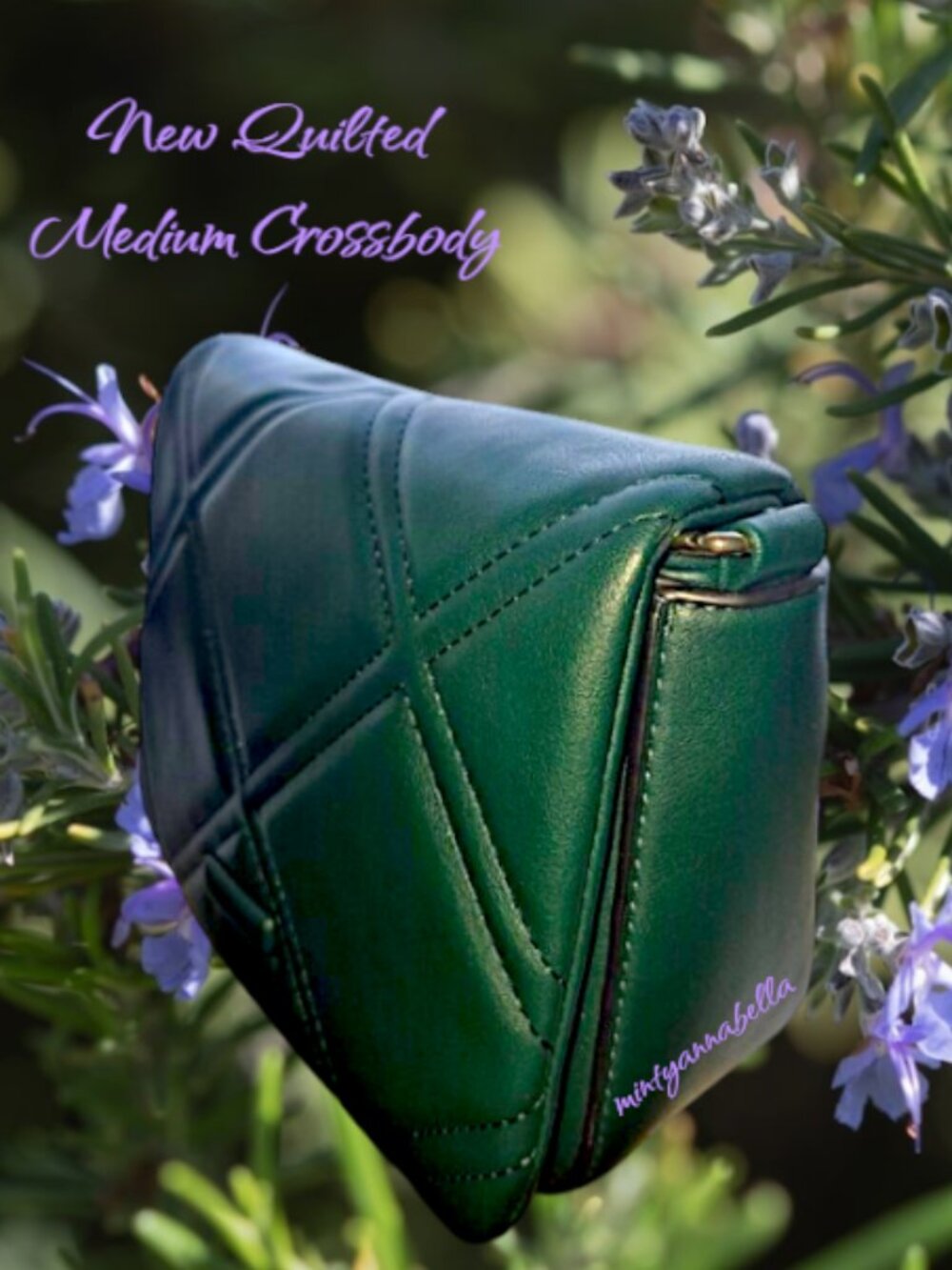 Hunter Green Quilted Medium Size Crossbody